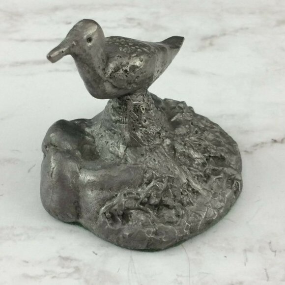 Vintage Seagull Bird Pewter Figurine Miniature Collectible Sea Maritime - Picture 2 of 9